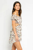 Maya Ivory Floral Off the Shoulder Mini Dress