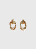 Big Star Linked Earrings Gold