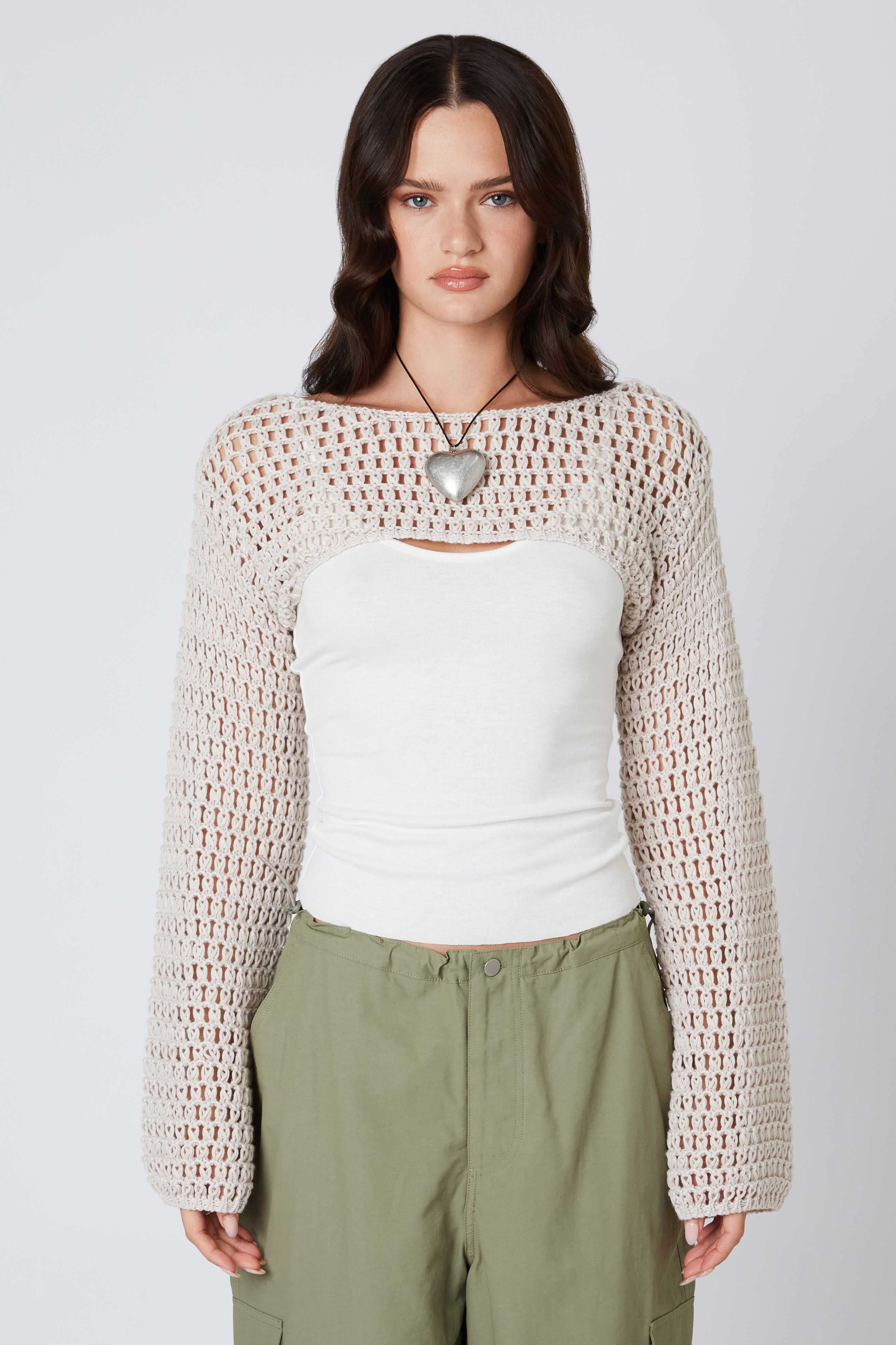 Savannah Stone Crochet Shrug