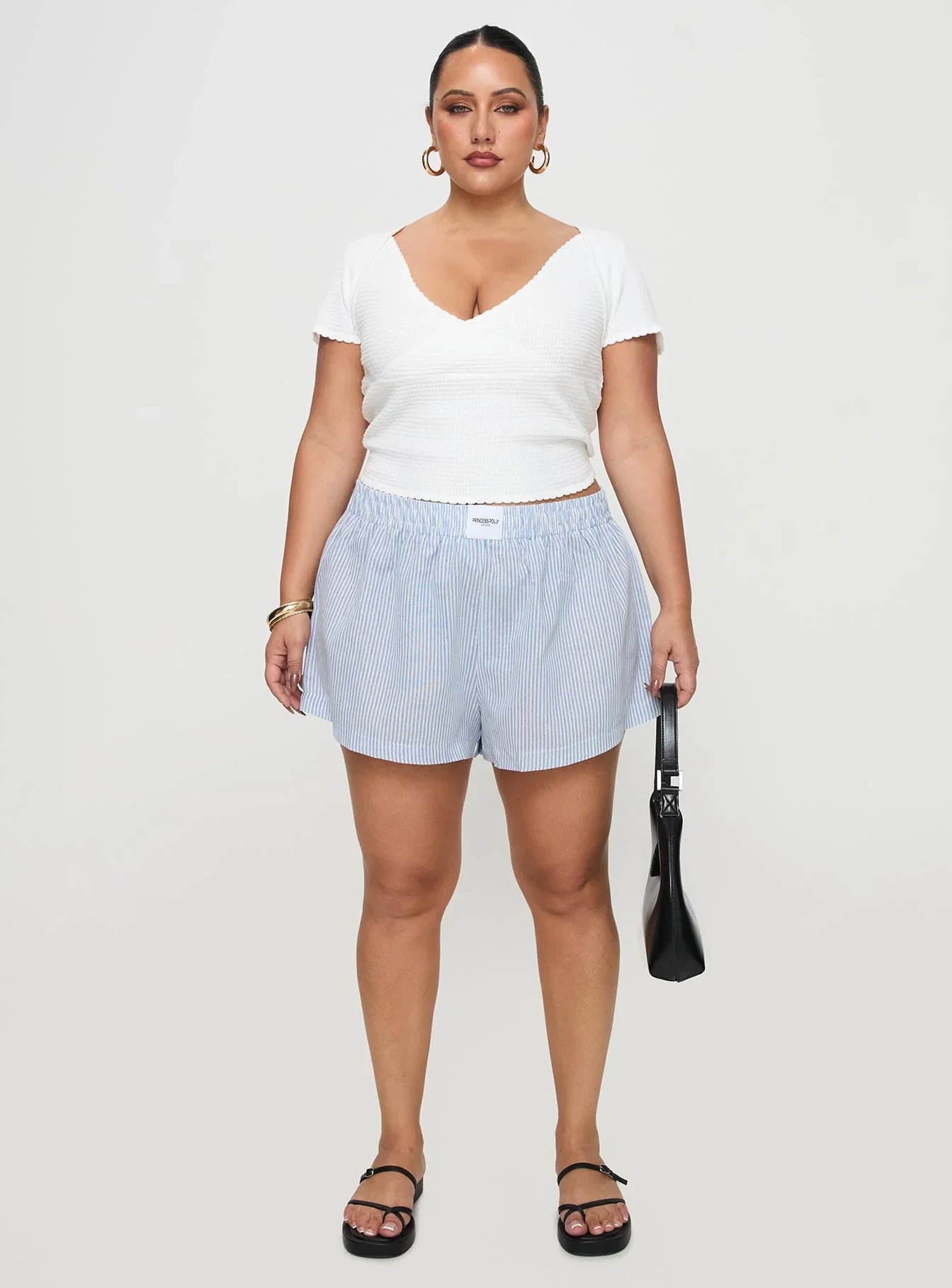 Sincar Boxer Shorts Blue / White Stripe Curve