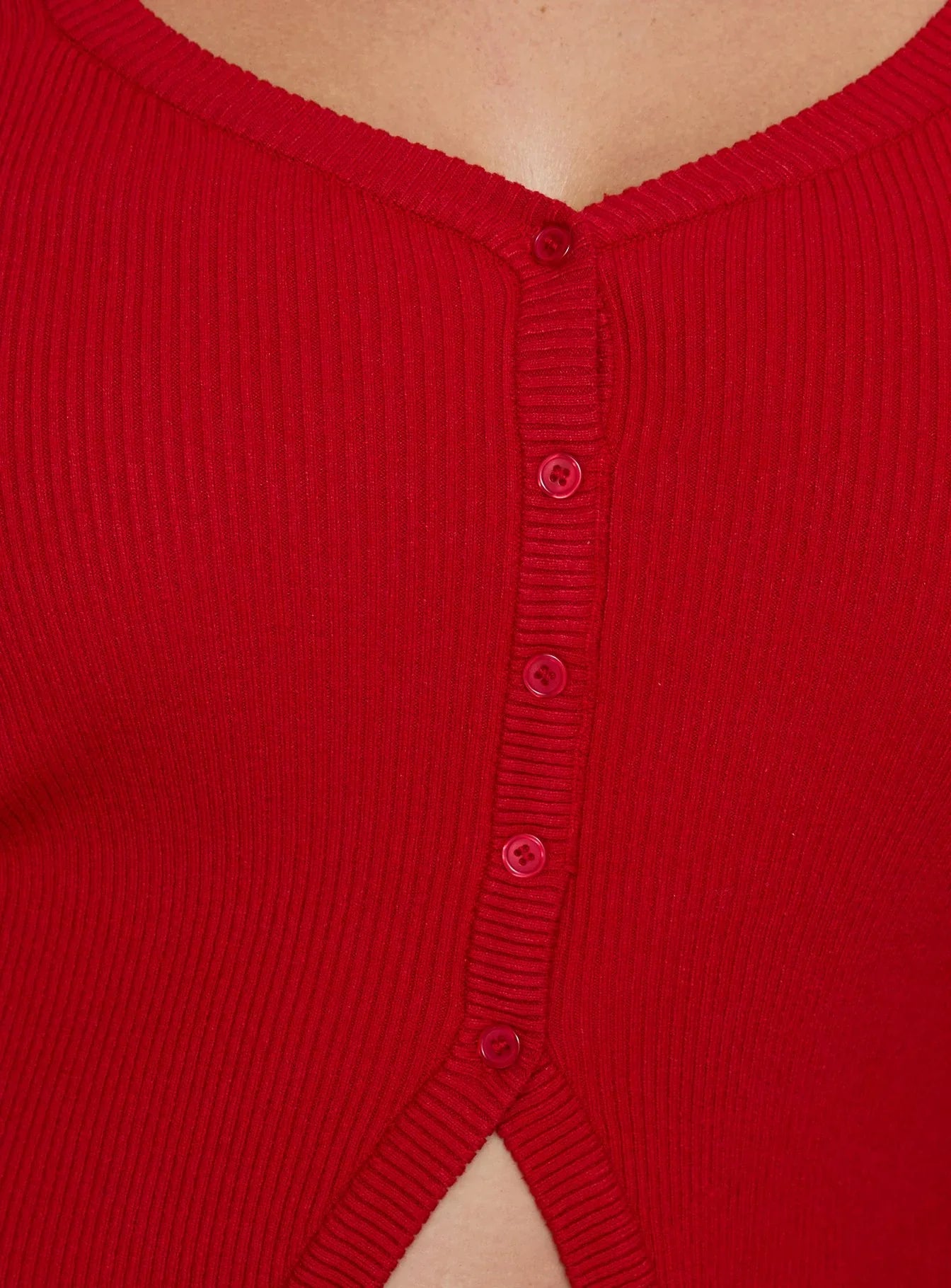 Sorenna Long Sleeve Top Red Curve