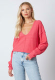 Dana Fuchsia V Neck Sweater