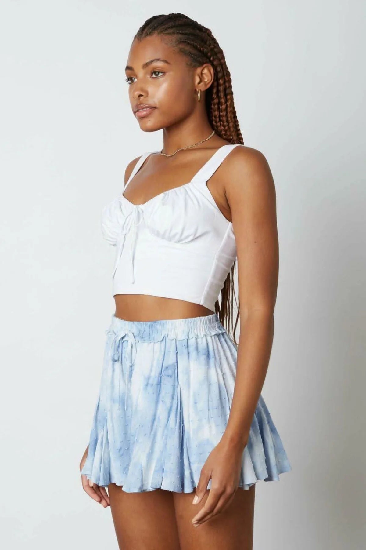 By The Sea Light Blue Tie Dye Shorts
