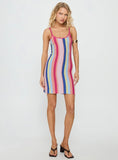 Yazmine Knit Mini Dress Multi Stripe