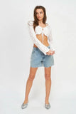 Lana White Crochet Front Tie Crop Top
