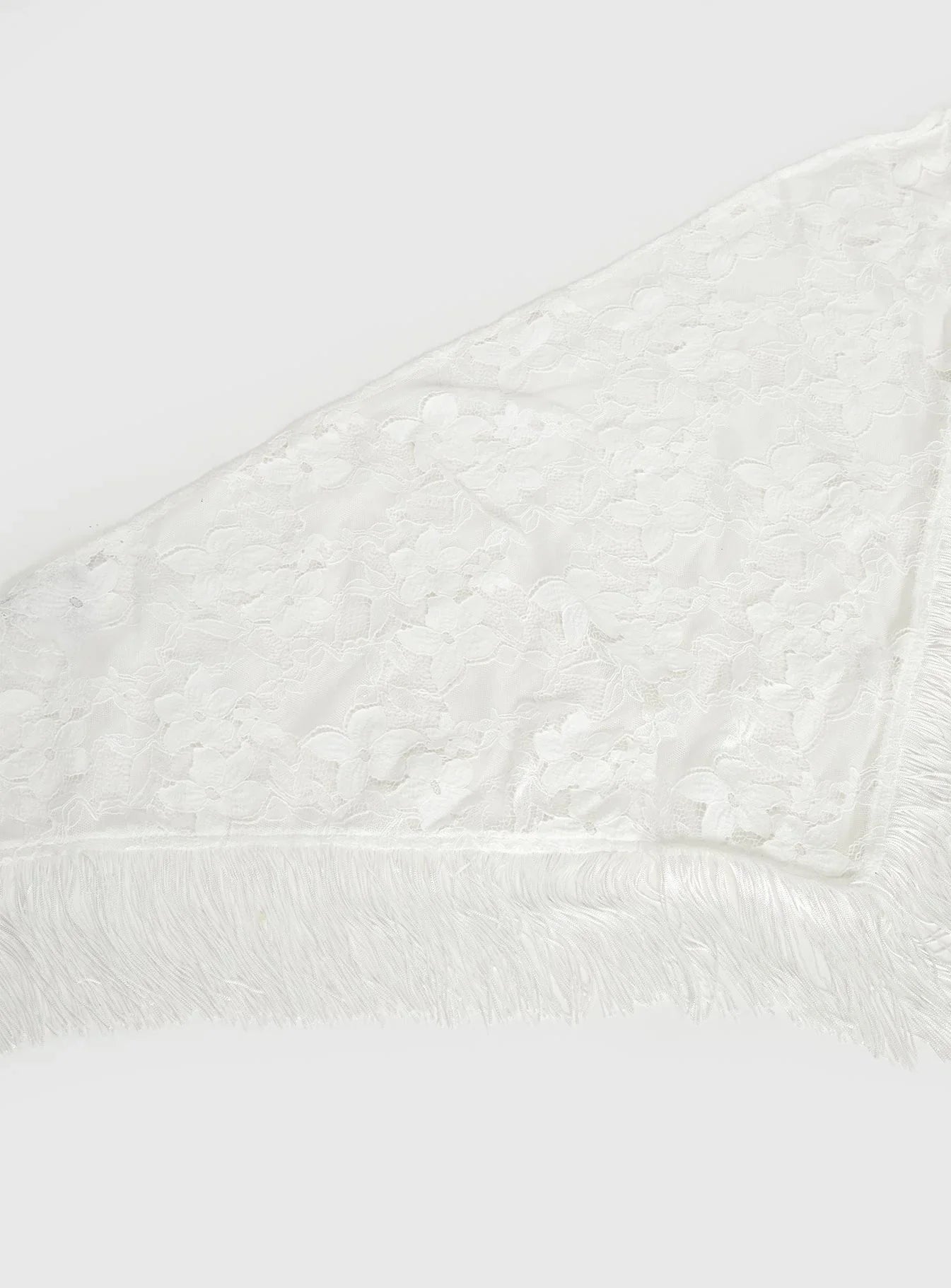 Elizebeth Tie Waist Tassel Belt White
