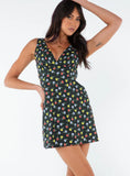 Nellie Mini Dress Black Multi Floral