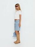 Cult Classic Longline Denim Shorts Light Blue Wash