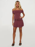Primadonna Off The Shoulder Mini Dress Mauve