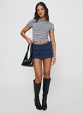 Floyra Top Blue White Stripe