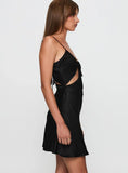 Linger Bias Cut Dress Black