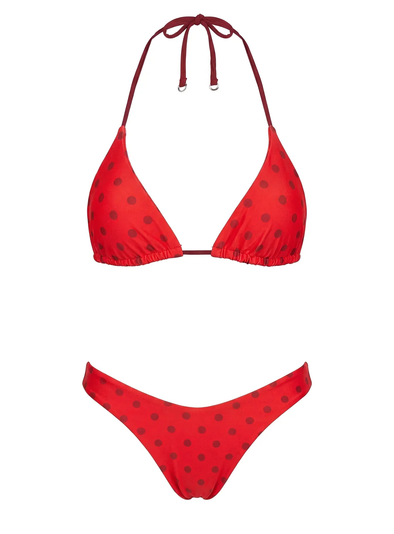 Jenner Reversible Bikini Bottom Red Polka