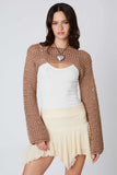 Savannah Mocha Crochet Shrug