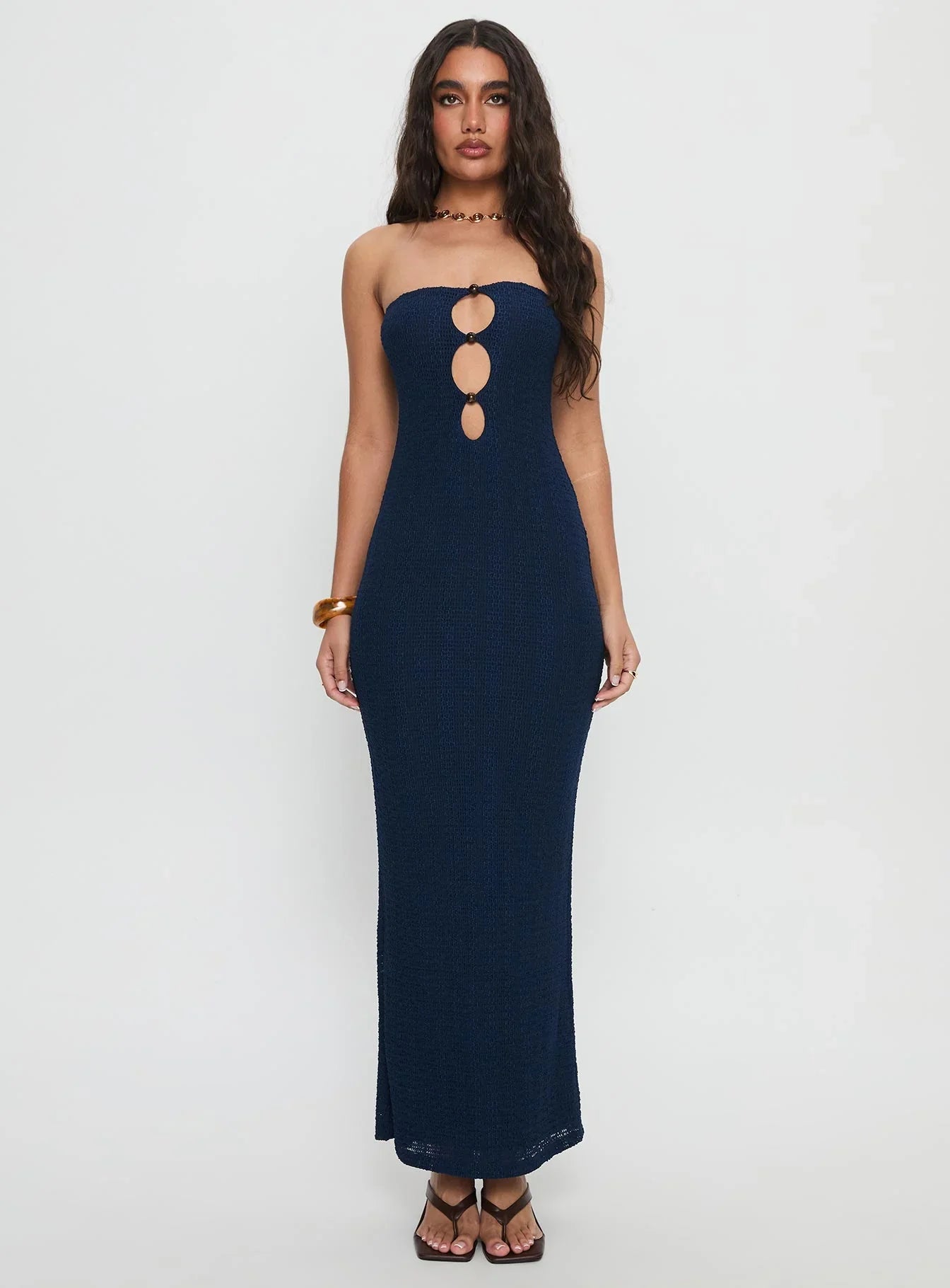 Saijana Strapless Maxi Dress Navy