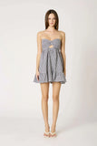 Argie Black Gingham Strapless Romper