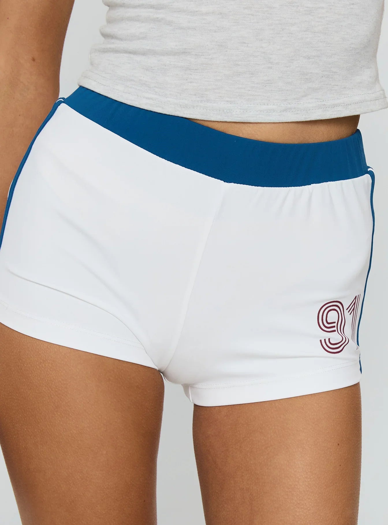 Raxton Micro Shorts White Blue