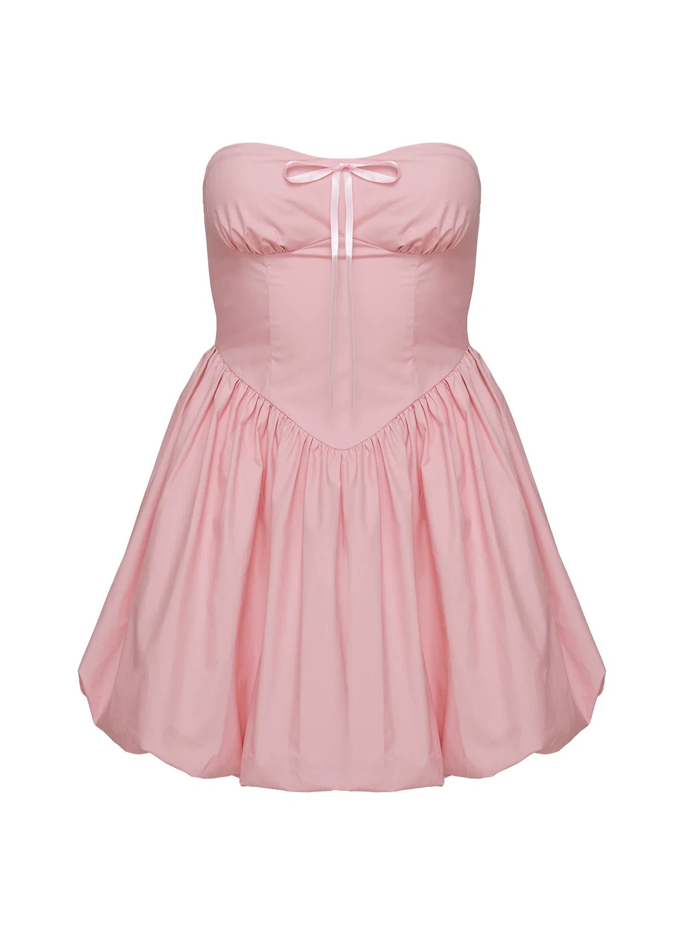 Melaina Bubble Hem Mini Dress Pink