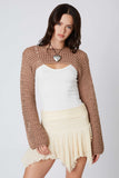 Savannah Mocha Crochet Shrug
