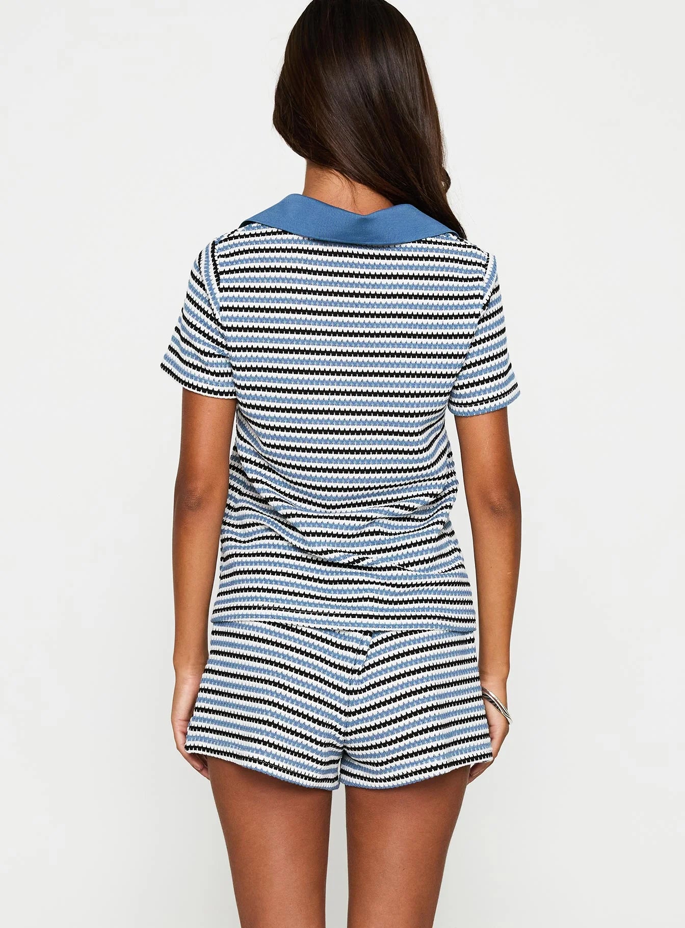 On Vacation Set Blue Stripe