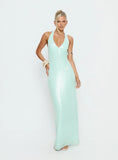 Isanna Halter Sequin Maxi Dress Jelly Mint