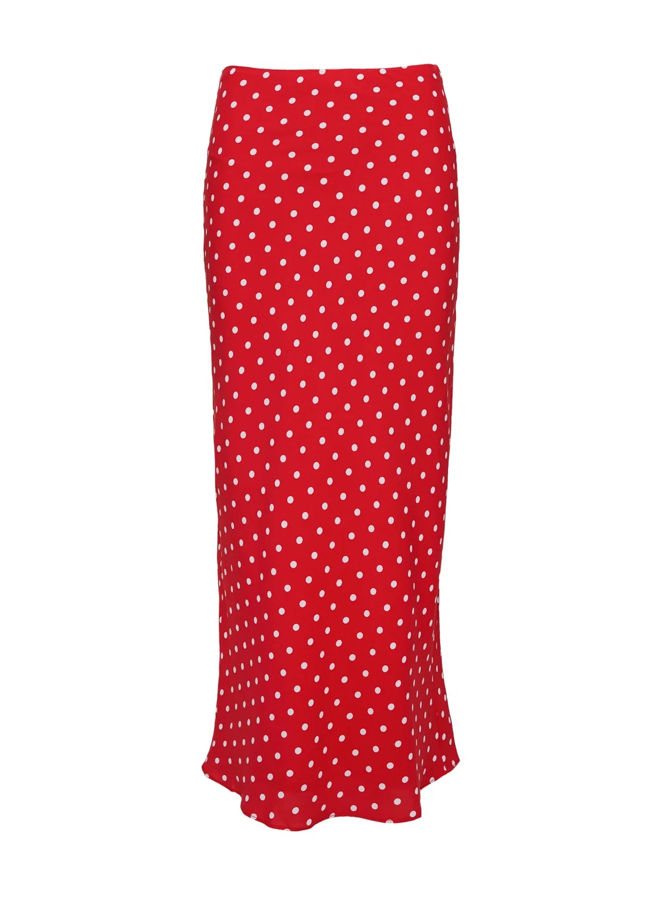 Hayze Maxi Skirt Red White Polka