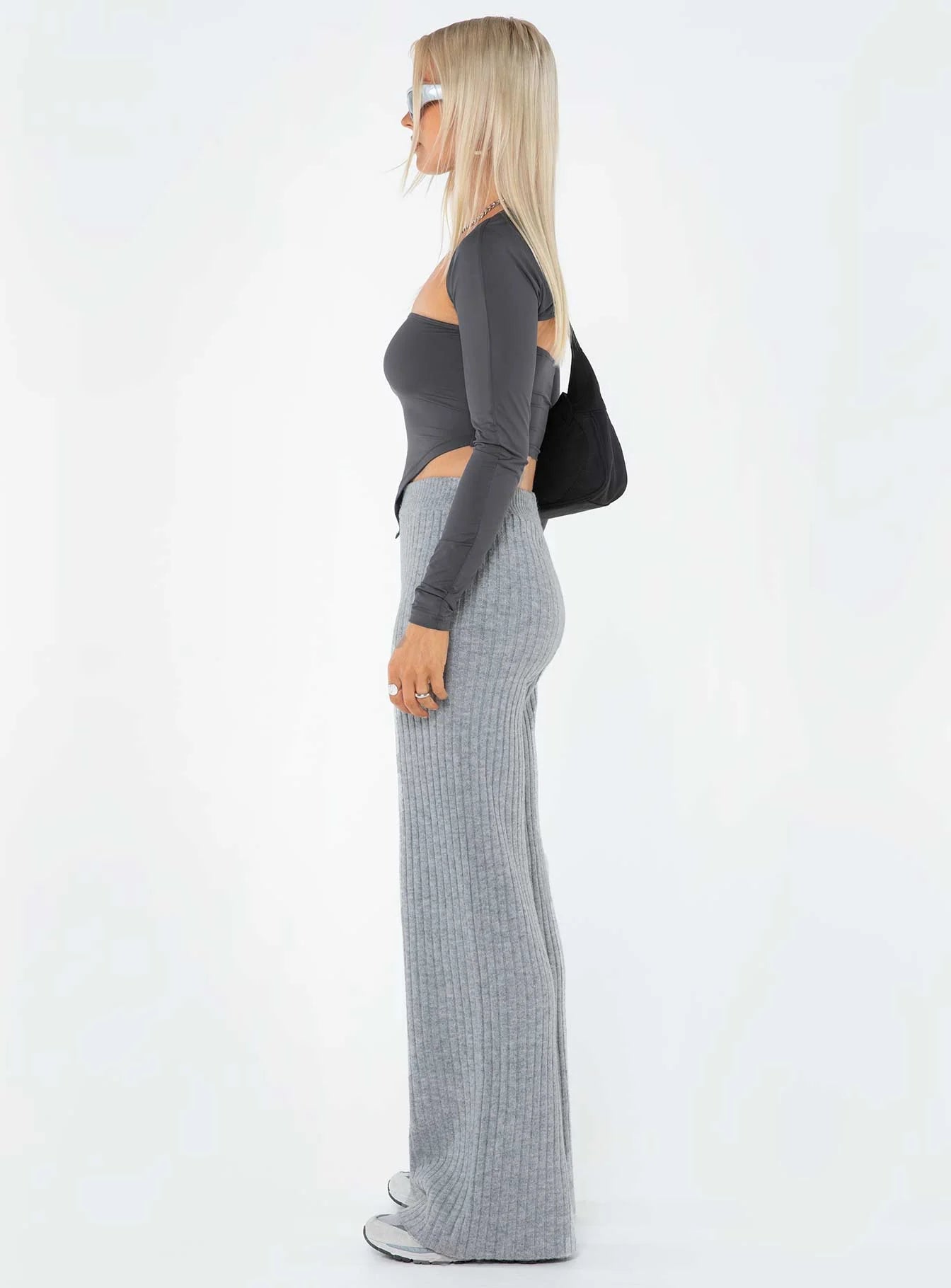 Montana Knit Pants Grey Marle