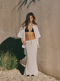 Mercer Linen Blend Maxi Skirt Black White