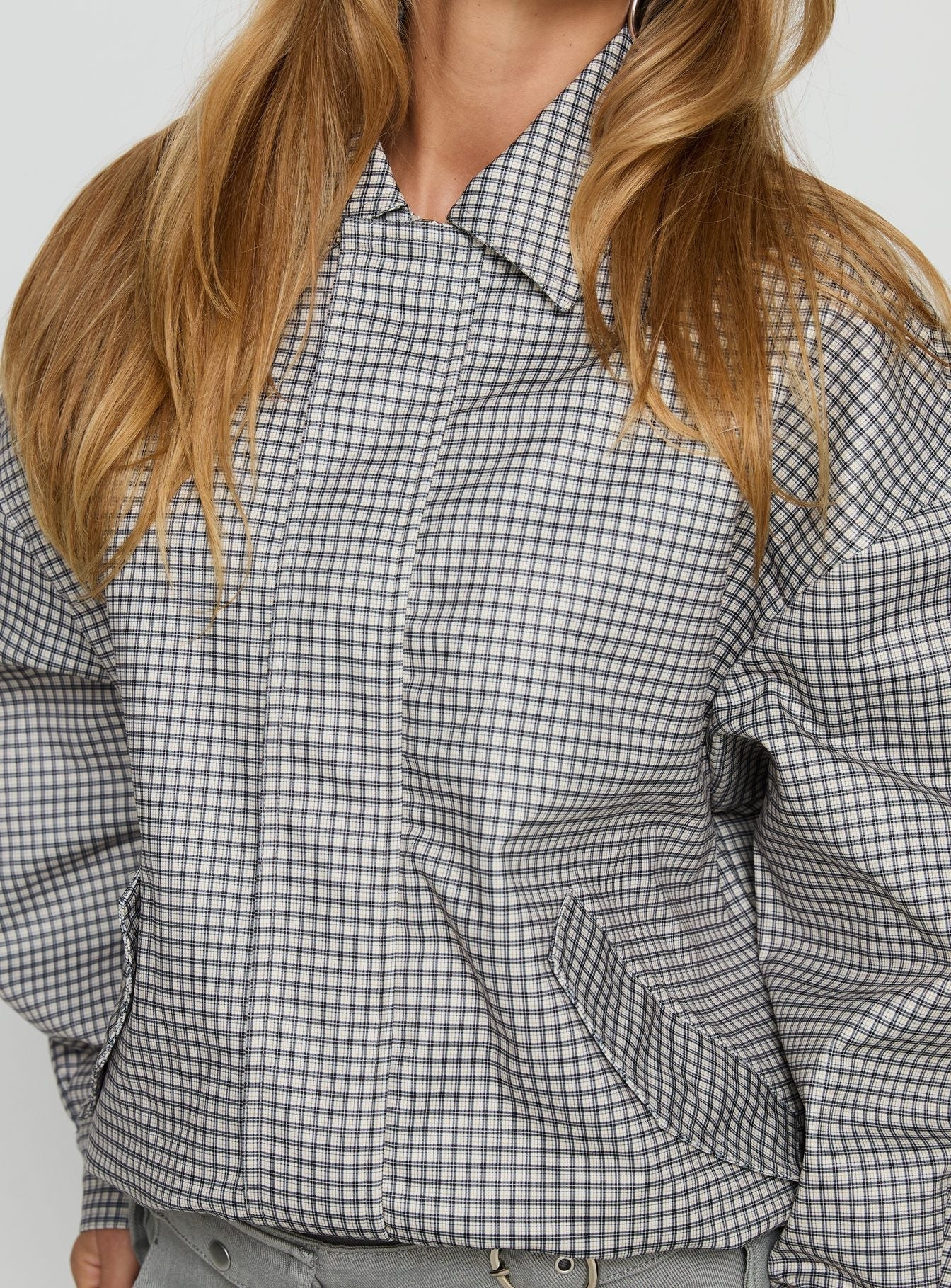 Kenny Bomber Jacket Cream Check