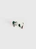 Citrah Heart Stud Earrings Silver