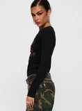 Rodeo Cowboy Long Sleeve Top Washed Wine