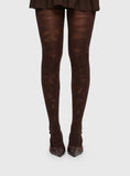 Pomeline Floral Tights Brown