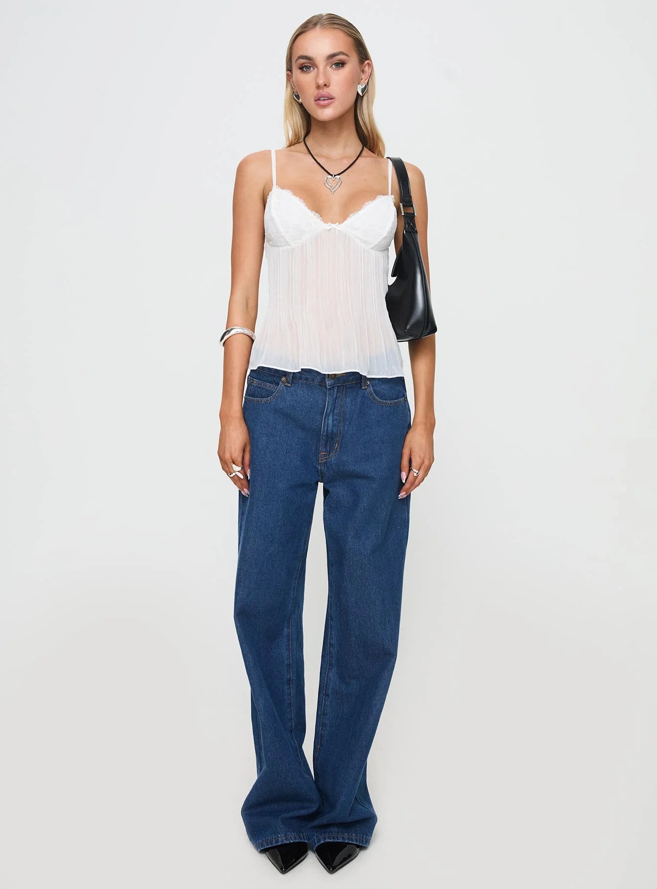 Zami Pleat Top White
