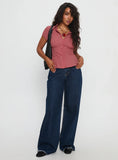 Cottesloe Blouse Top Red Check