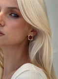 Jaquetta Earrings Red Gold