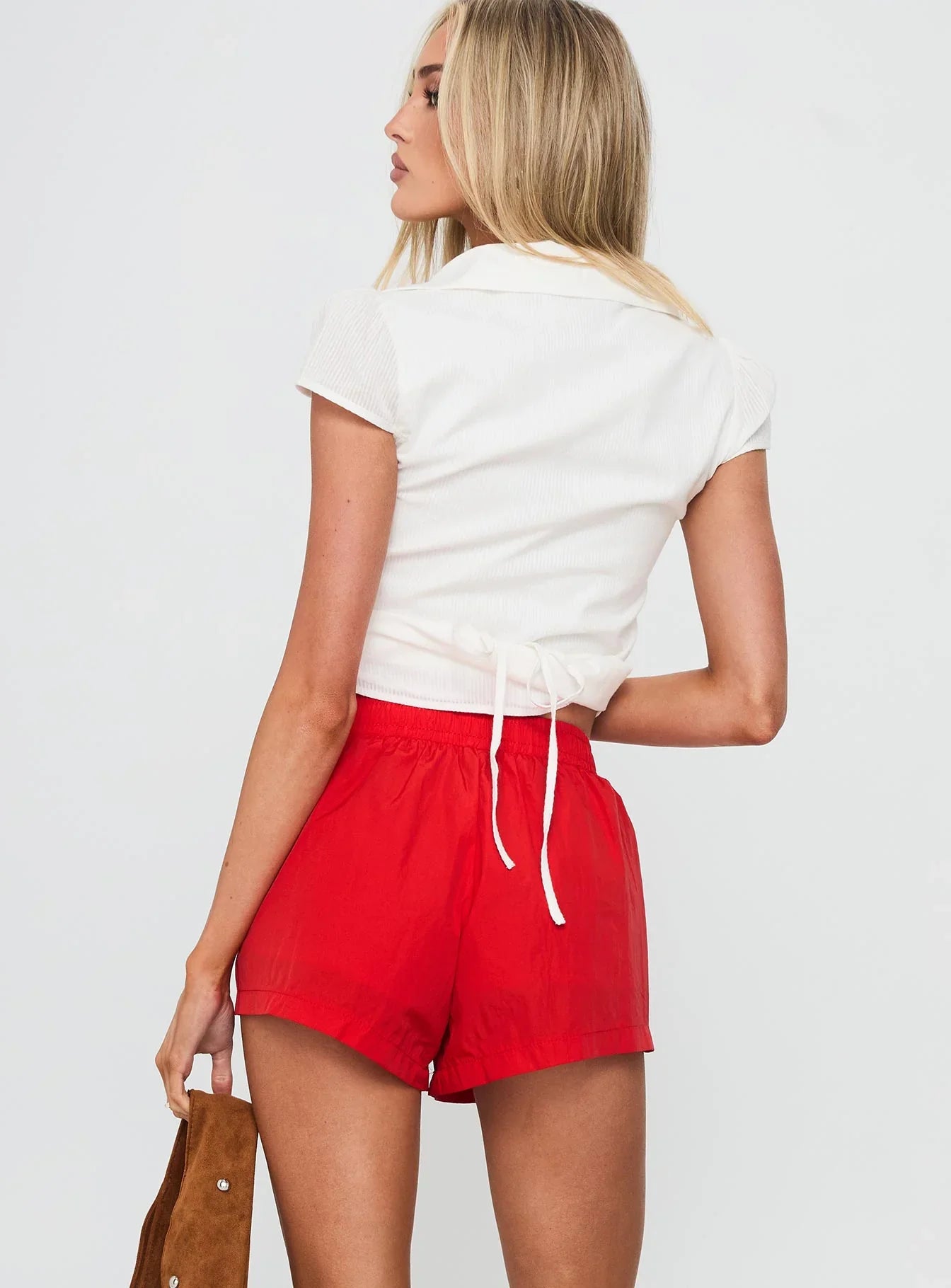 Borderline Track Short Red White