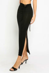 Style Iconic Black Two Piece Midi Dress