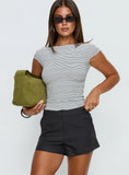 Chivon A Line Tailored Shorts Grey