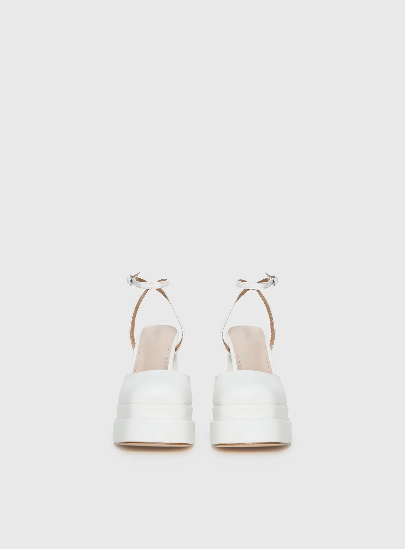 Alto Platform Heels Matte White