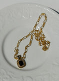 Setton Pendant Necklace Gold Black