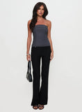 Good Looking Strapless Top Charcoal