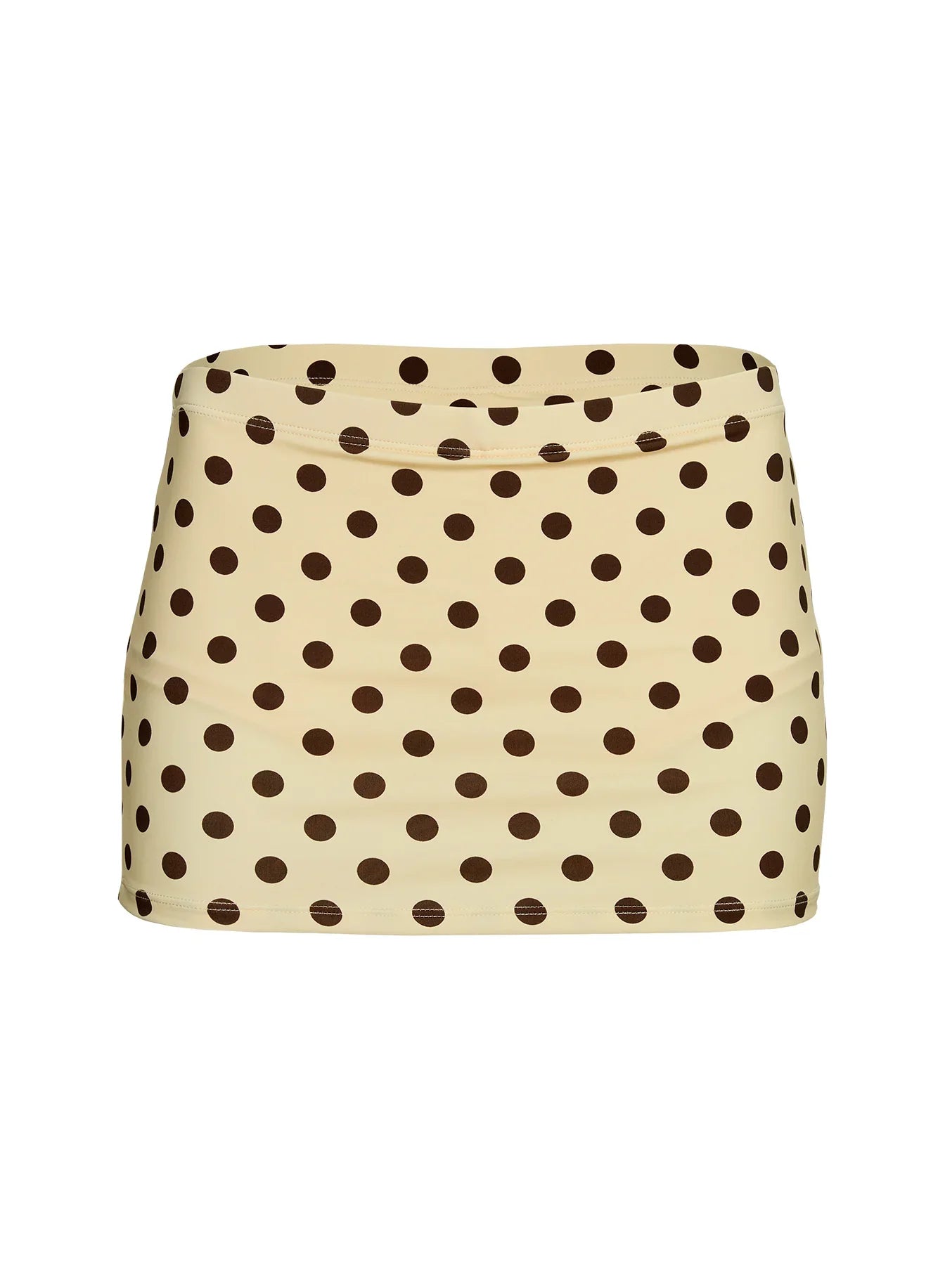 Tenya Swim Skort Yellow Brown Polka Dot