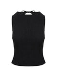 Penelopie Backless Top Black