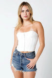 Amalfi White Eyelet Bustier Crop Top
