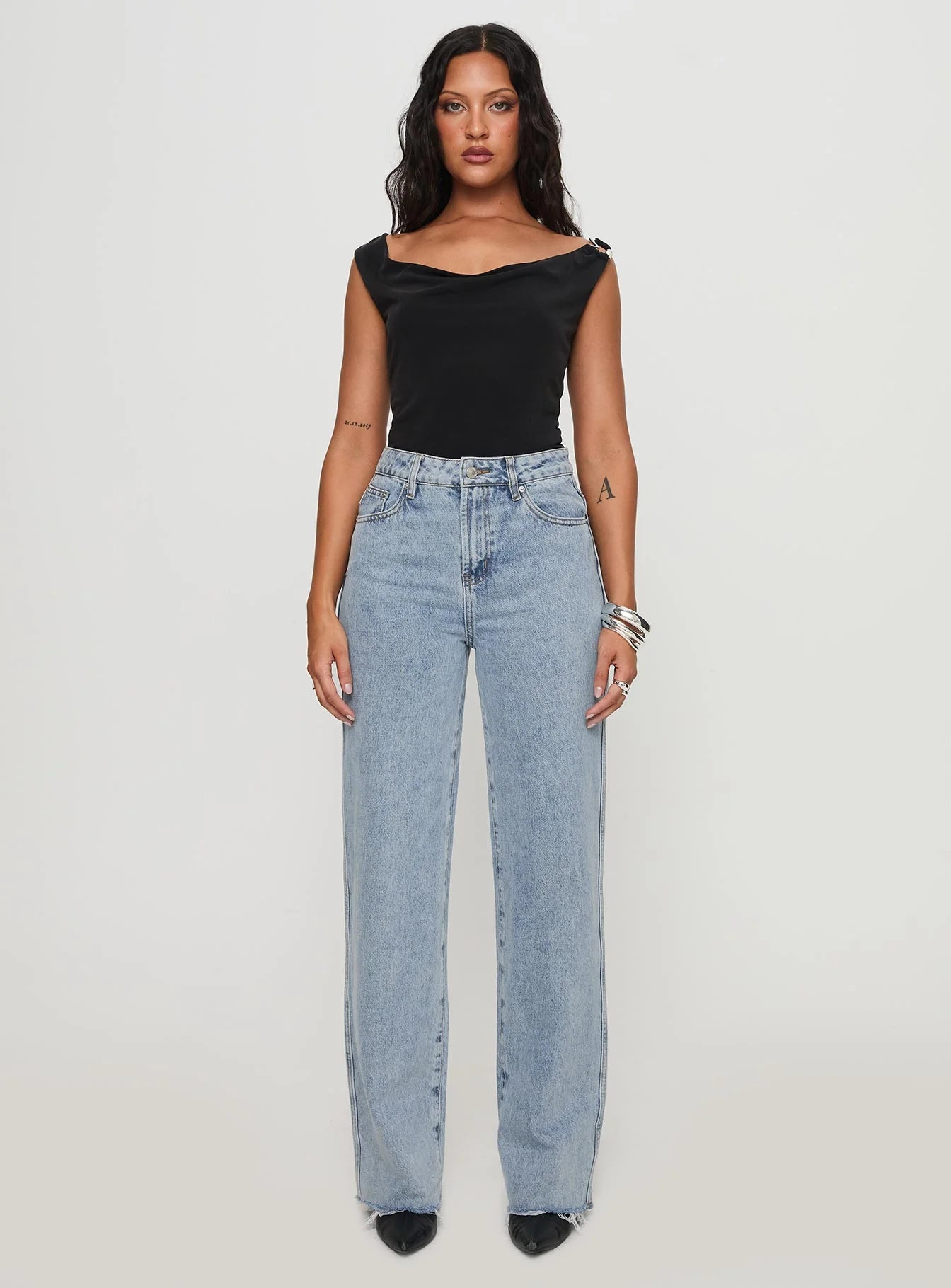 Karlina High Rise Straight Leg Jean Light Wash