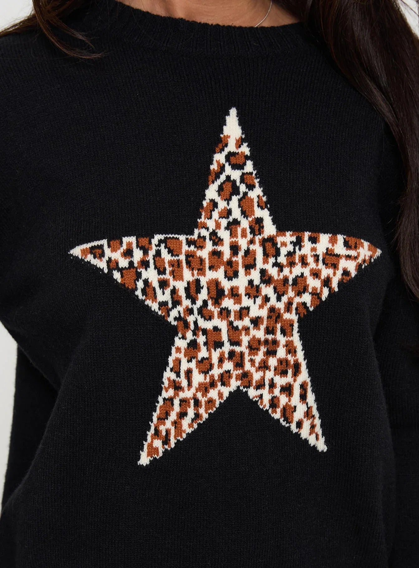 Run The Party Knit Sweater Black