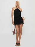 Hariet Arrowneck Beaded Tassel Playsuit Black