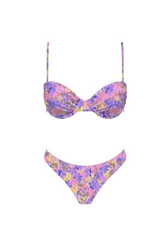 Shes Got a Way Purple Floral Bikini