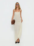 Glacial Sheer Maxi Dress Butter
