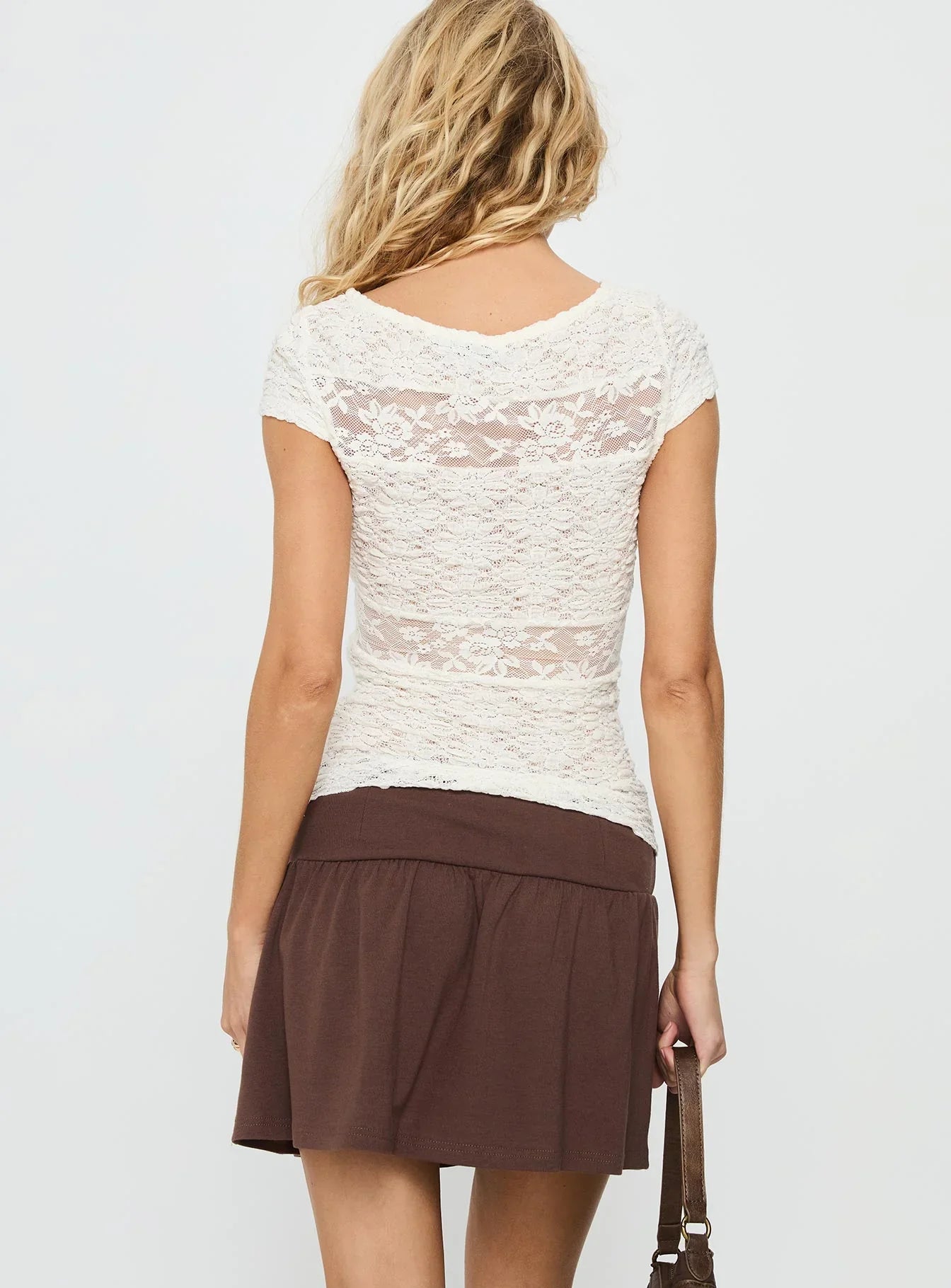 Chevelle Jersey Mini Skirt Chocolate