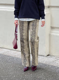 Serpentina Low Rise Straight Leg Jeans Snake